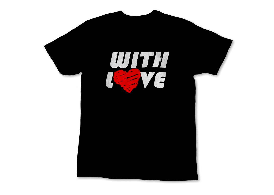 Image of WITH LOVE TEE BLACK