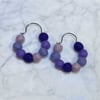 Felted Wool Hoops in Purple (large)