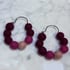 Pinks and Red Felted Wool Hoops (large) Image 2