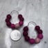 Pinks and Red Felted Wool Hoops (large) Image 3