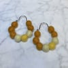 Shades of Yellow Felted Wool Hoops (large)