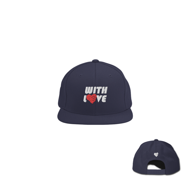 Image of WITH LOVE SNAPBACK - NAVY BLUE