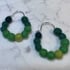Dark Green Felted Wool Hoops (small) Image 2