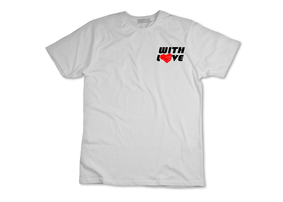 Image of WITH LOVE LEFT CHEST (WHITE)