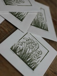 Image 2 of Snowdrops limited edition linocut 8x10cm
