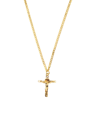 Gold Crucifix Cross Pendant Necklace 