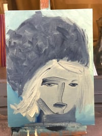 Image 2 of  Sad girls IV/II. - 24x18 cm - oil on canvas board