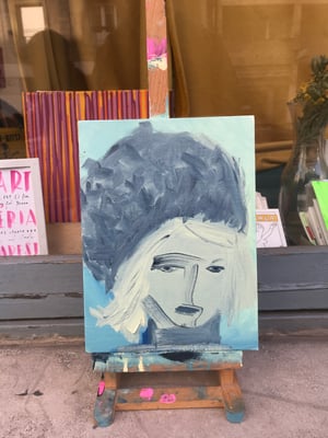  Sad girls IV/II. - 24x18 cm - oil on canvas board
