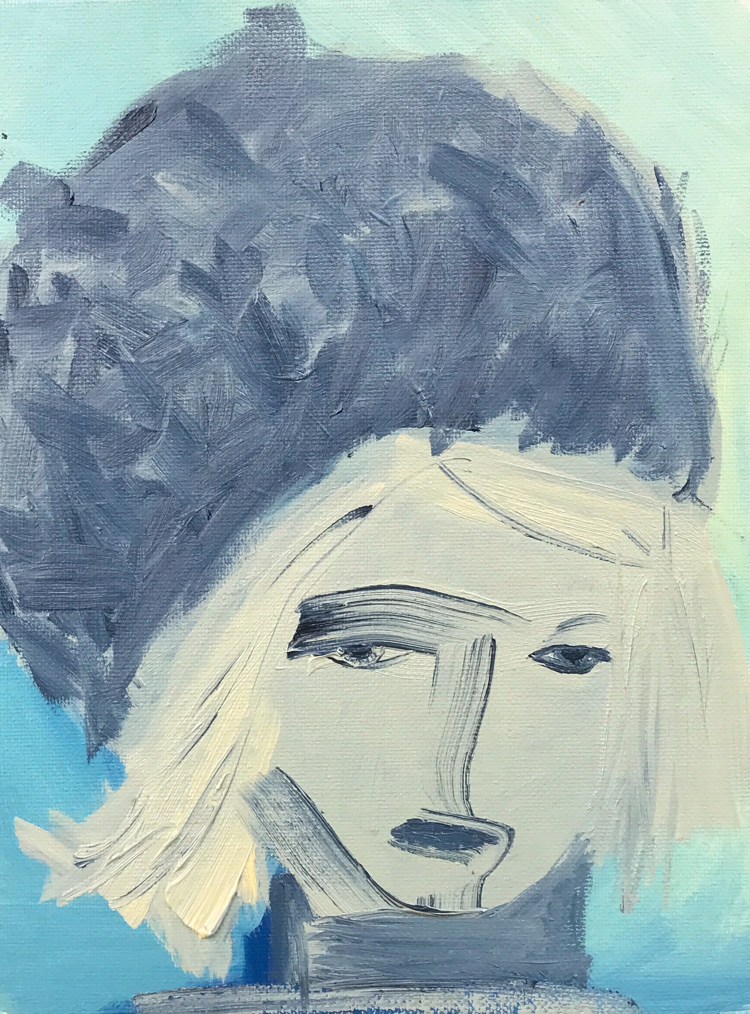  Sad girls IV/II. - 24x18 cm - oil on canvas board