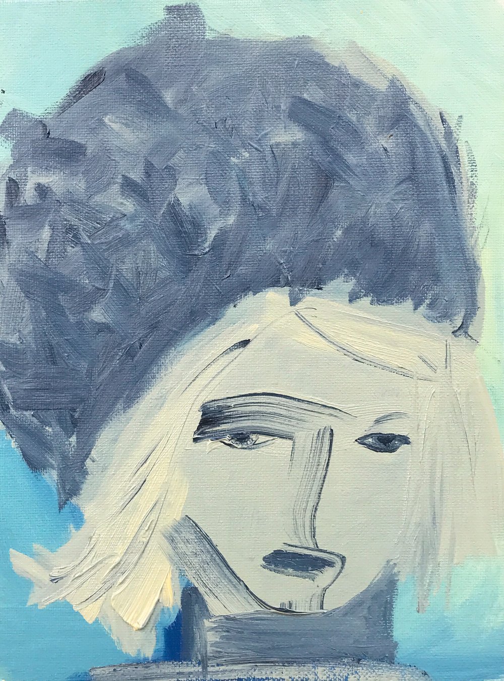 Image of  Sad girls IV/II. - 24x18 cm - oil on canvas board