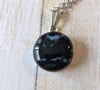 Purple and Blue Fused Glass Necklace