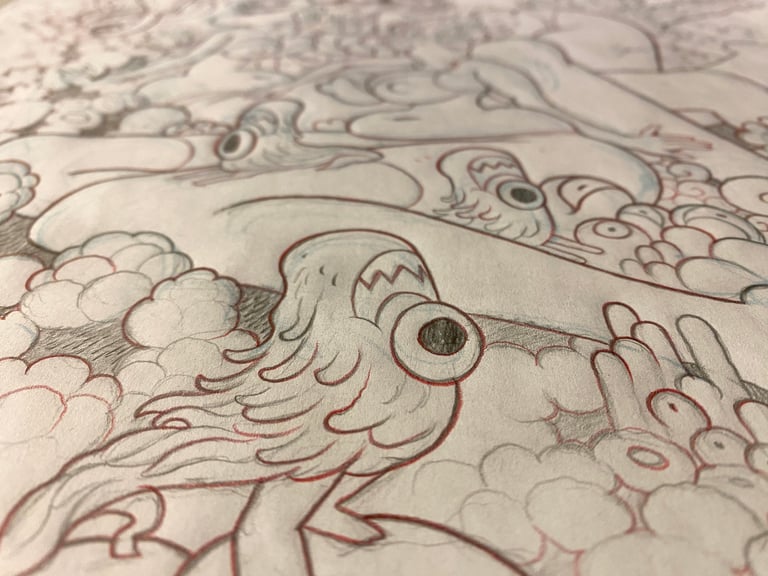 Coipel Girls preparatory sketch Image 2