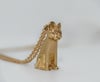 18K Gold Cat Necklace