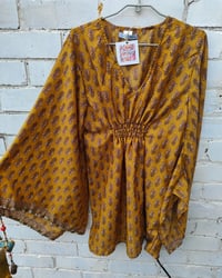 Image 1 of Bali Boho Mini dress / tunic mustard 