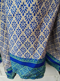 Image 2 of Bali Boho Mini dress /tunic blue white