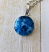 Light Blue Fused Glass Pendant
