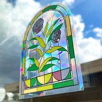 Image 1 of Suncatcher Decal: Stained Glass Blossom