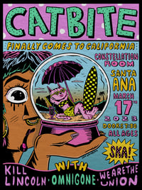 Catbite Finally Comes to California Printed Poster
