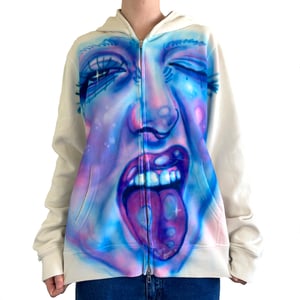 1/1 airbrushed full zip hoodie