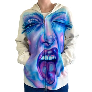 1/1 airbrushed full zip hoodie