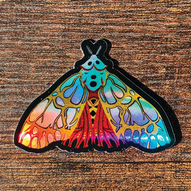 Luna Moth Waterproof Vinyl Sticker