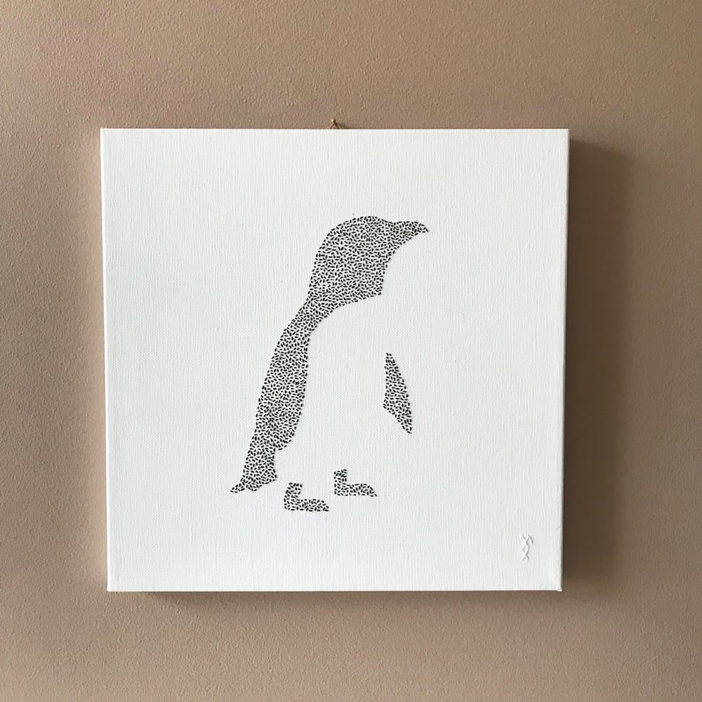 Image of Broderi av pingvin - Av Elisabeth Lysholm