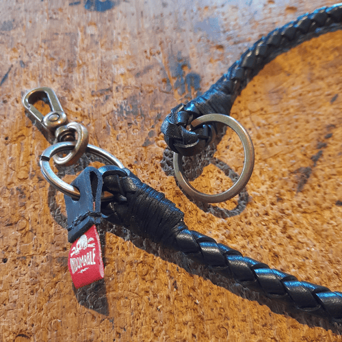 Image of Braided leather lanyard