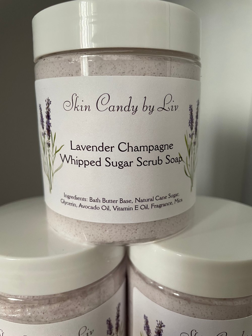 Lavender Champagne Whipped Sugar Scrub Soap