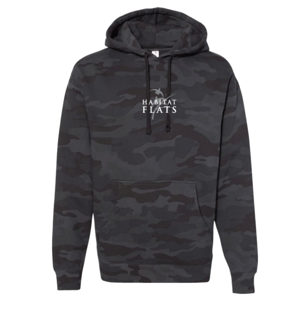 Image of Habitat Flats Black Camo Hoodie