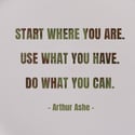 Start where you are... (Ref. 502)