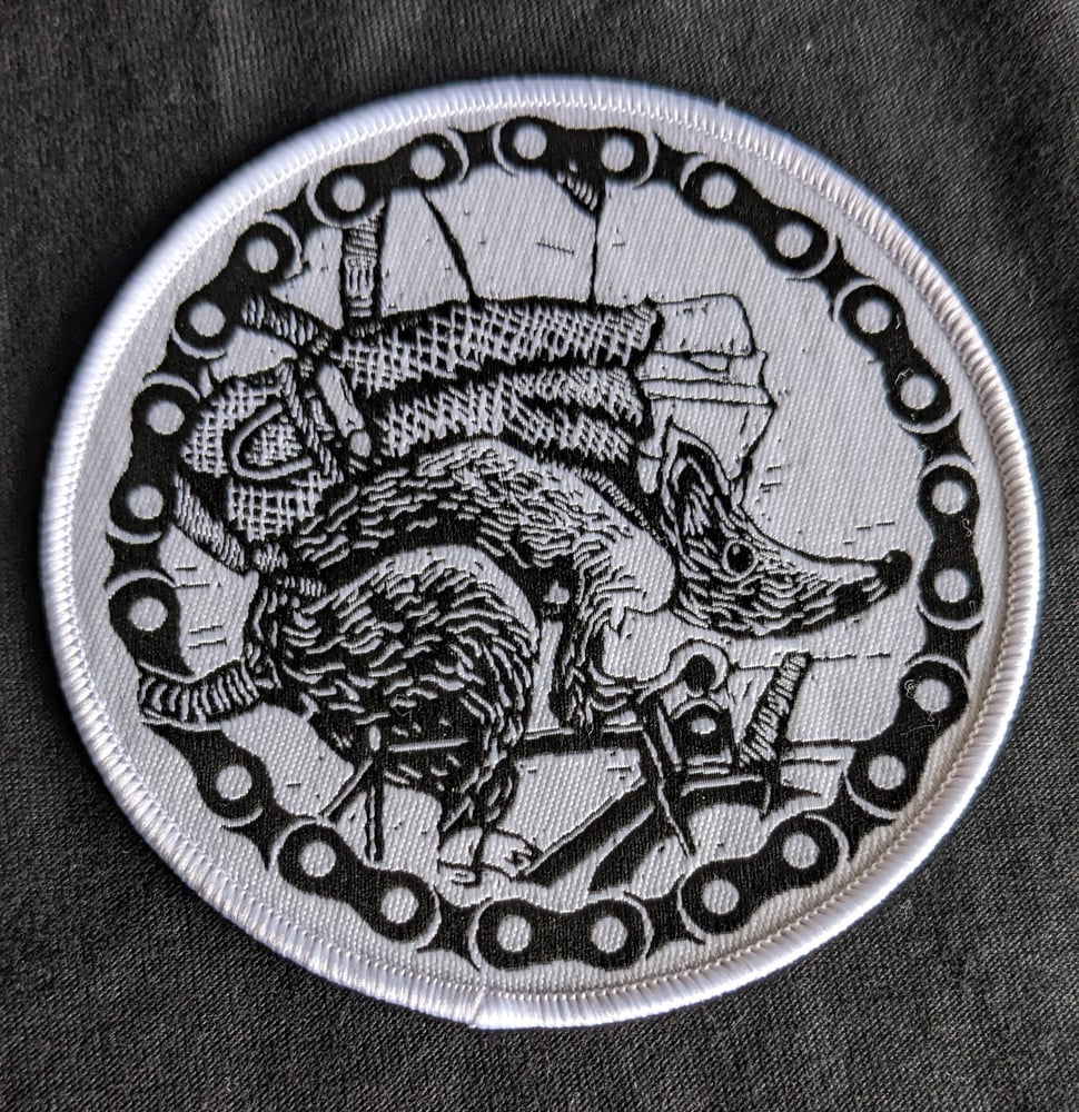 Image of "The Rat Will Ride" woven patch
