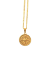 Gold Compass Pendant Necklace 