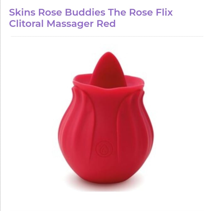 Image of Skins Rose Buddies The Rose Flix Clitoral Massager Red