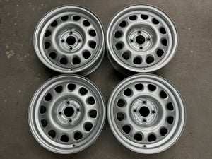 Image of Genuine VW G60 Corrado Golf OEM 15" 4x100 Steel Wheels REFURBISHED
