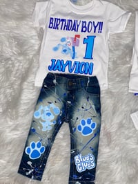 Image 1 of Denim Pants/Short Set
