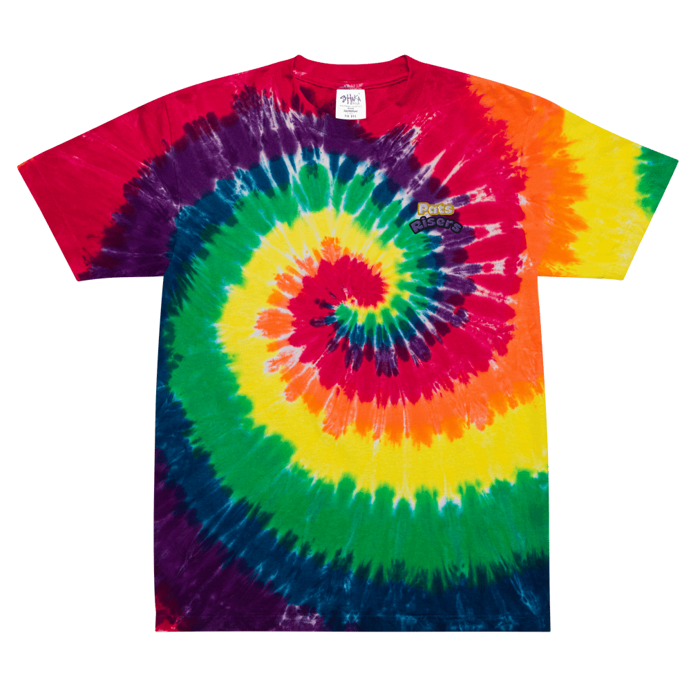 Pats Risers Embroidered Oversized Tie-Dye Shirt