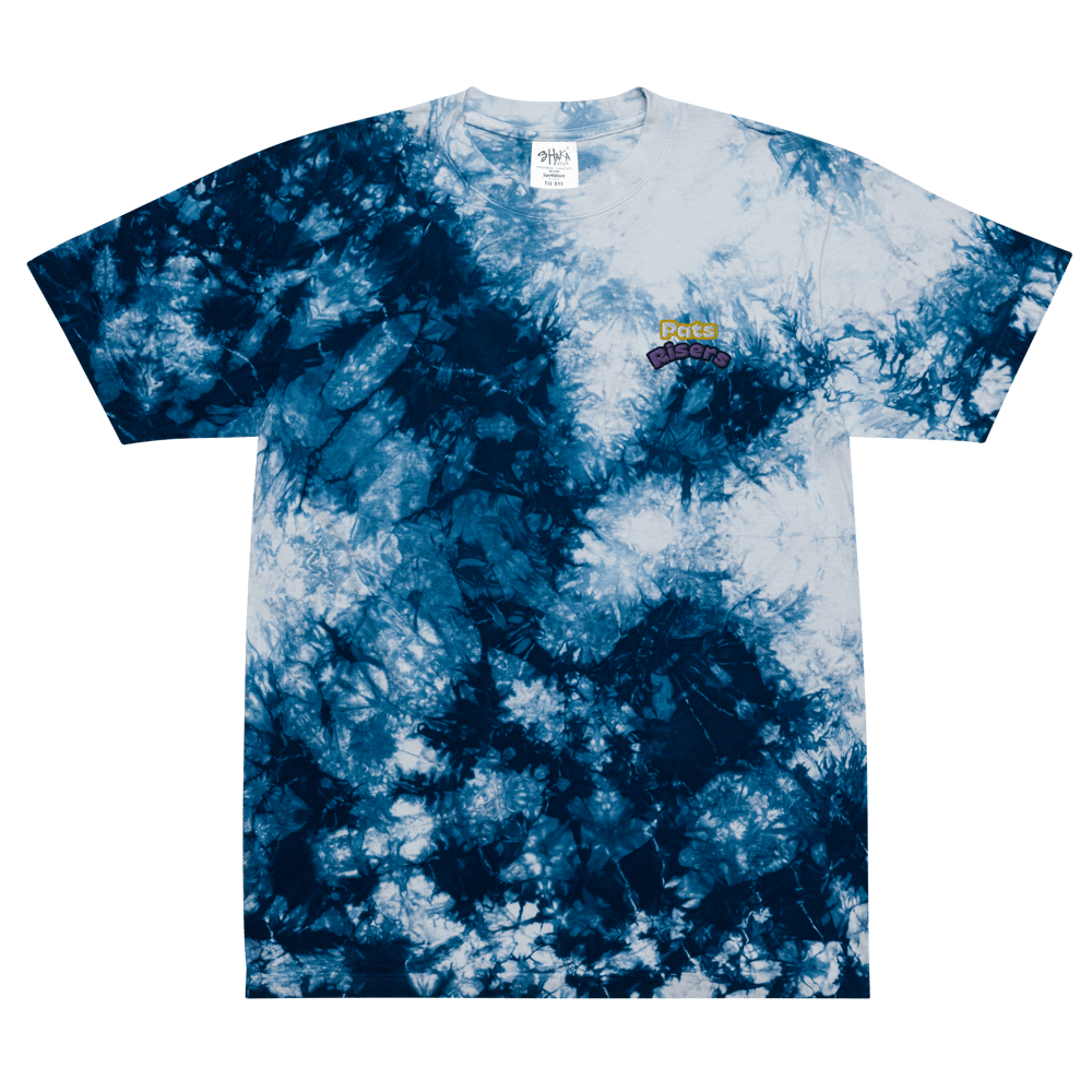 Pats Risers Embroidered Oversized Tie-Dye Shirt