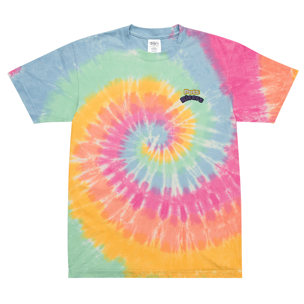 Pats Risers Embroidered Oversized Tie-Dye Shirt