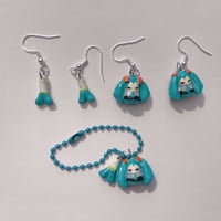 miku charm & earrings