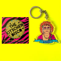 Linda La Hughes ‘Gimme Gimme Gimme’ 100% Recycled Acrylic Keyring