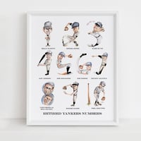 'Retired NY Yankees Numbers' Print