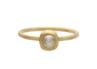 Image 1 of Gray diamond ring. Rose cut. Engagement. 18k. Degas