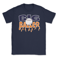 Image 3 of Houston Astros Style Baseball "Big Baller" T-shirt Orange Sweat Drip