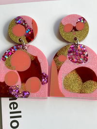 Image 2 of Phoebe dangle earring  Pinks