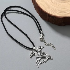 Odin's Ravens Pendant Bird Talisman Necklace