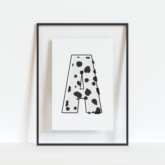 Image of Dalmatian Initial Print 