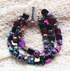 Rainbow Hematite Cat bracelet