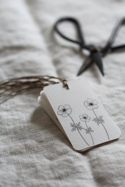 Image of Etiquette papier cartonné ANEMONES (ETKANEMON1)