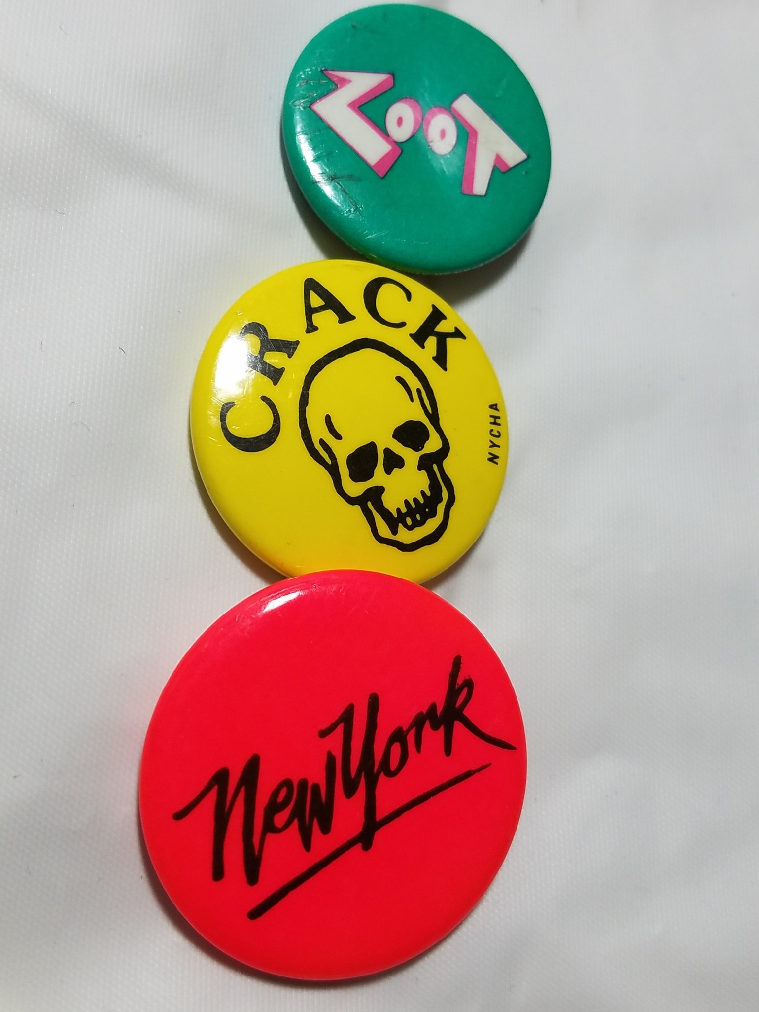 Image of Vintage NY & Crack Pins Trio