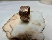 Image 2 of Raw Silk Textured Shibuichi Ring